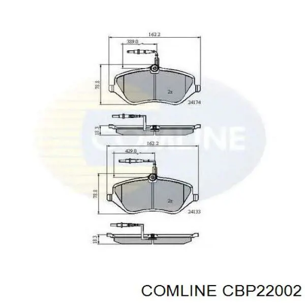 Купити CBP22002 Comline Колодки гальмівні передні, дискові