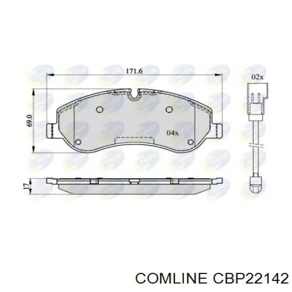 CBP22142 Comline Передні гальмівні колодки