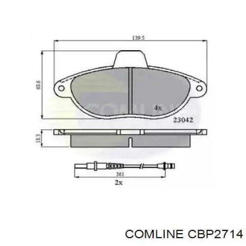 Купити CBP2714 Comline Колодки гальмівні передні, дискові