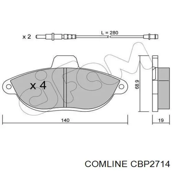 Гальмівні колодки Comline CBP2714 ціна, від 15.83 USD