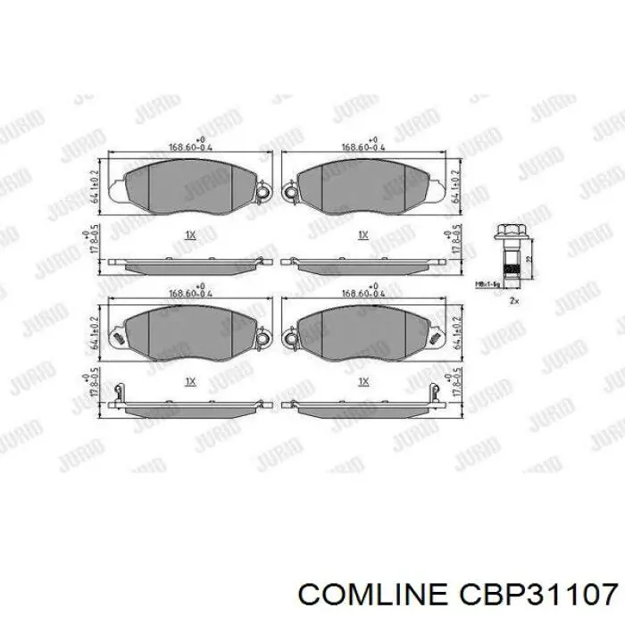 Купити CBP31107 Comline Колодки гальмівні передні, дискові