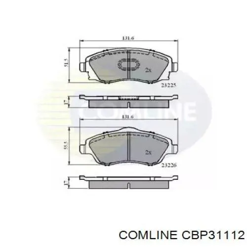 Гальмівні колодки Comline CBP31112 ціна, від 17.20 USD