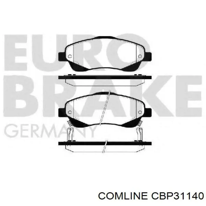 Передні тормозні колодки CBP31140 Comline