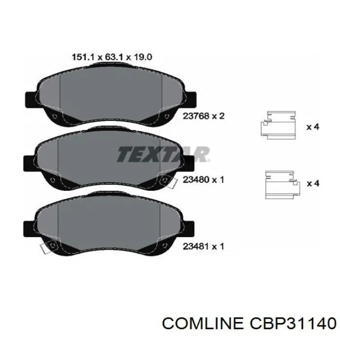 Гальмівні колодки Comline CBP31140 ціна, від 21.46 USD