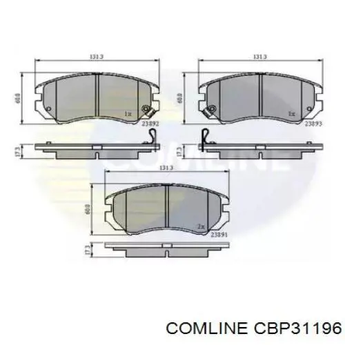 Купити CBP31196 Comline Колодки гальмівні передні, дискові