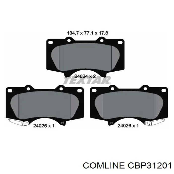 Купити CBP31201 Comline Колодки гальмівні передні, дискові