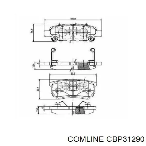 Задні дискові колодки Comline CBP31290