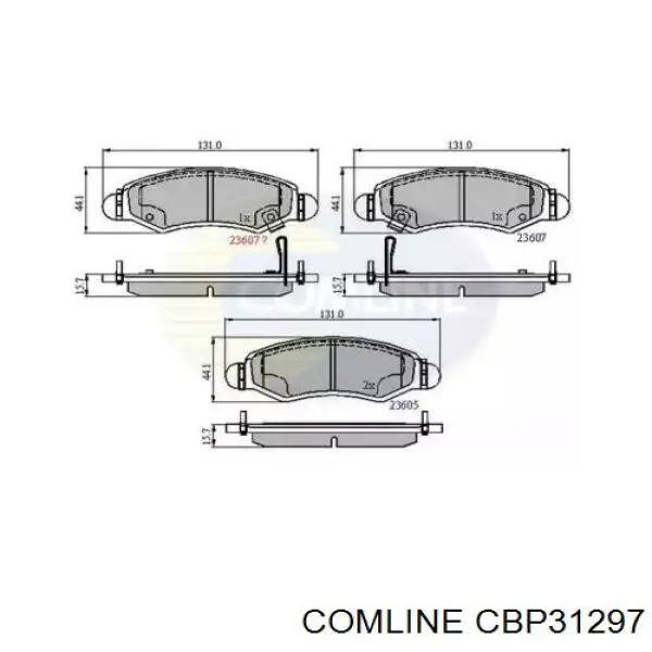 Гальмівні колодки Comline CBP31297 ціна, від 16.24 USD
