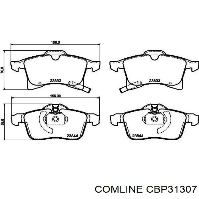 Передні тормозні колодки CBP31307 Comline