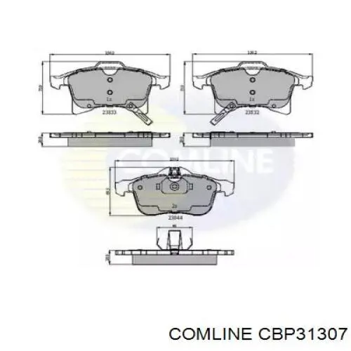 CBP31307 Comline Передні гальмівні колодки