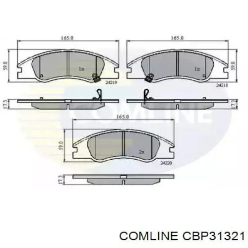 CBP31321 Comline Передні гальмівні колодки