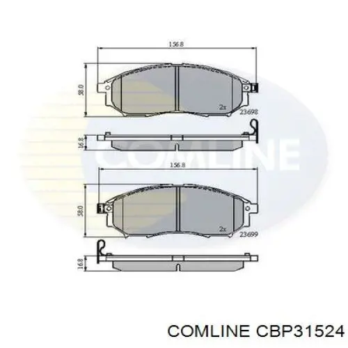 CBP31524 Comline Передні гальмівні колодки