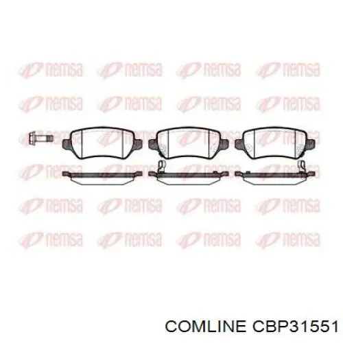 Задні гальмівні колодки CBP31551 Comline