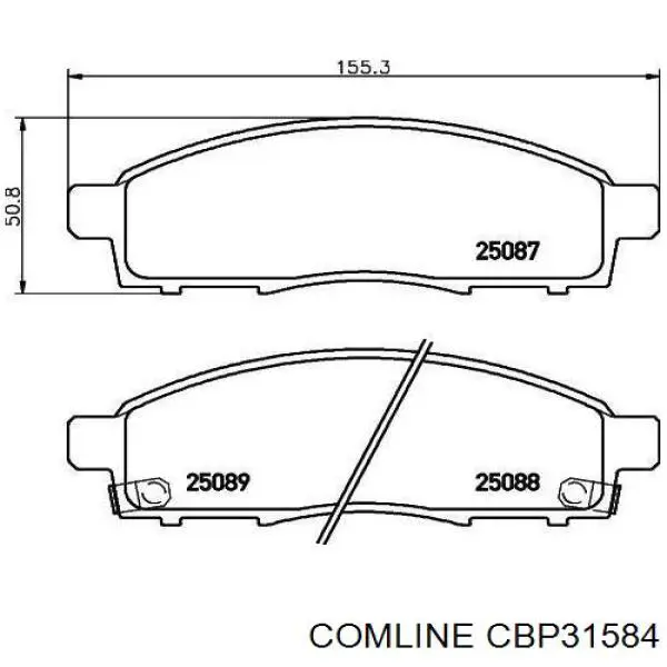 Купити CBP31584 Comline Колодки гальмівні передні, дискові