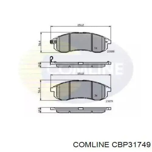 CBP31749 Comline Передні гальмівні колодки