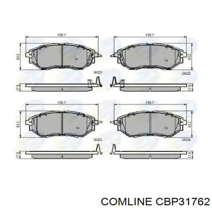 Тормозні колодки Comline CBP31762