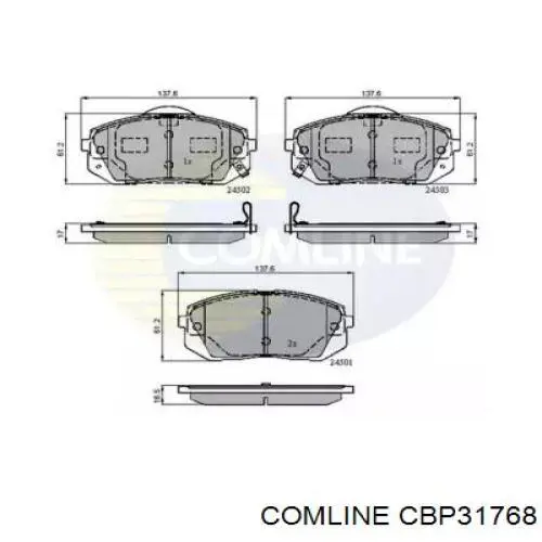 Купити CBP31768 Comline Колодки гальмівні передні, дискові