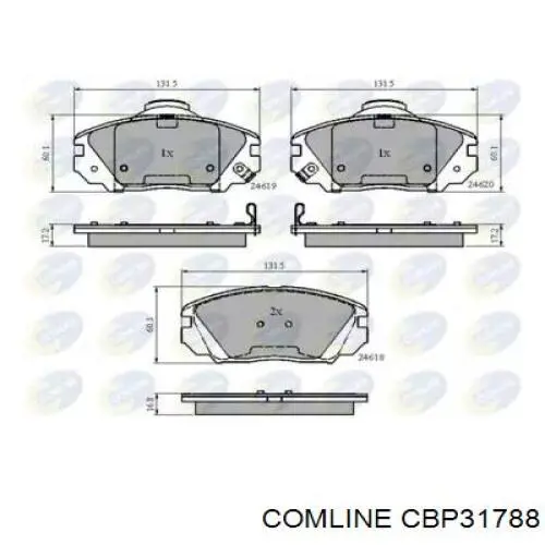 CBP31788 Comline Передні гальмівні колодки
