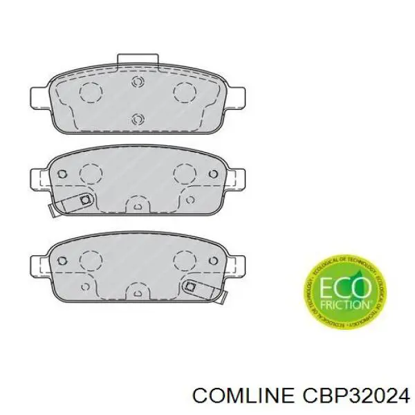 CBP32024 Comline Колодки гальмівні задні, дискові