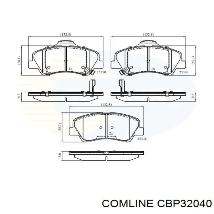 CBP32040 Comline Передні гальмівні колодки