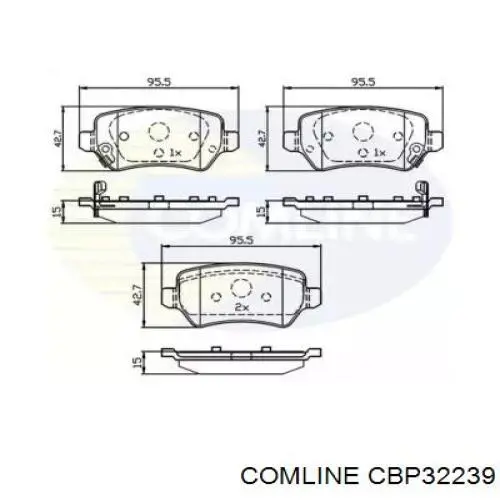 CBP32239 Comline Задние колодки