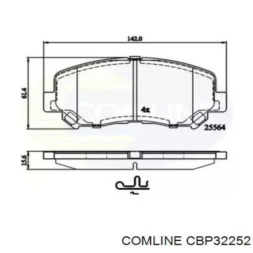 Купити CBP32252 Comline Колодки гальмівні передні, дискові