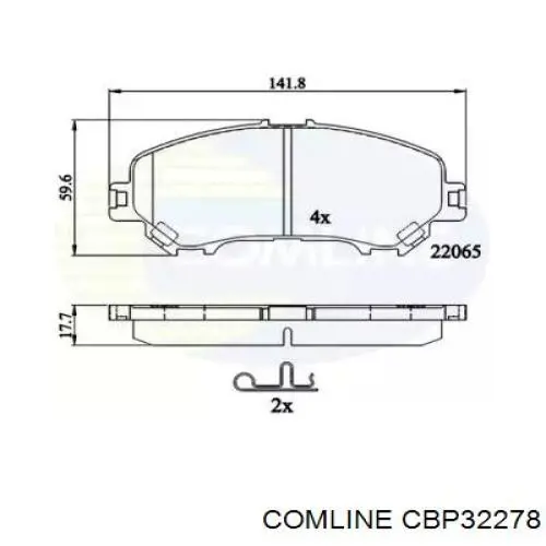 CBP32278 Comline Передні гальмівні колодки