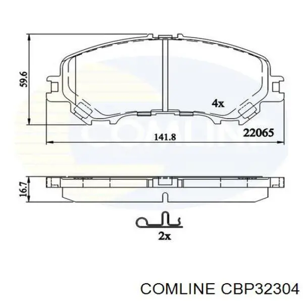 CBP32304 Comline Передні гальмівні колодки