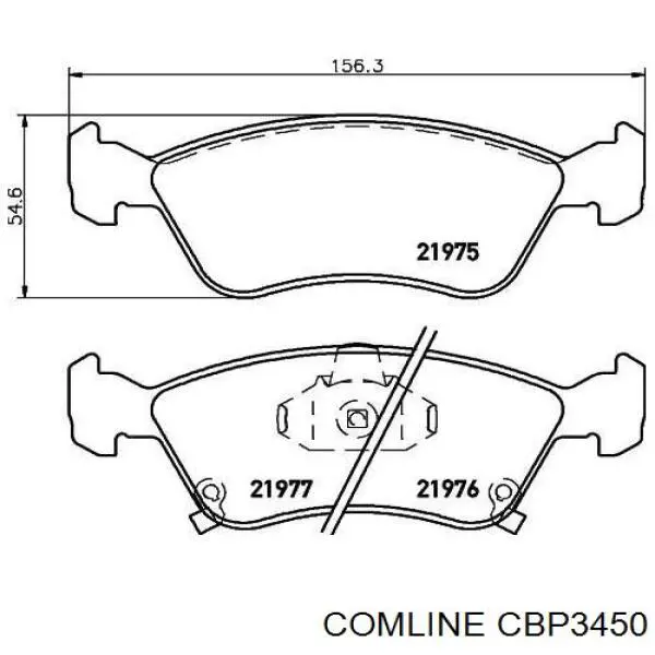 Колодки гальмівні передні, дискові CBP3450 Comline