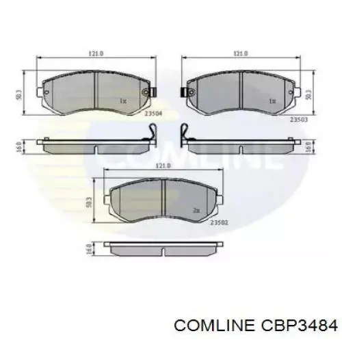 CBP3484 Comline Передні гальмівні колодки
