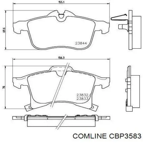 Купити CBP3583 Comline Колодки гальмівні передні, дискові