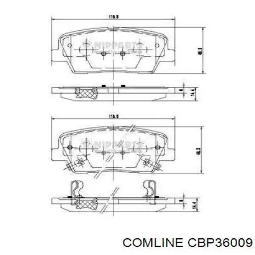 Задні дискові колодки Comline CBP36009