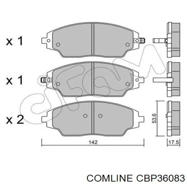 Гальмівні колодки Comline CBP36083 ціна, від 20.91 USD