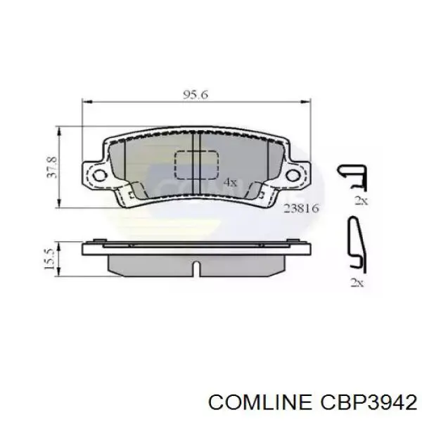 CBP3942 Comline Колодки гальмівні задні, дискові
