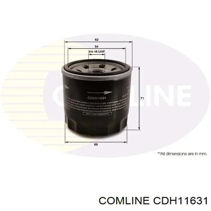 CDH11631 Comline Фильтр масляный