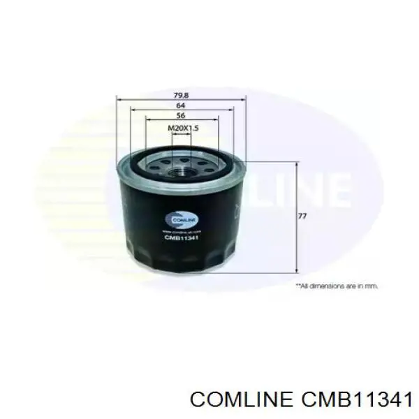 Масляний фільтр двигуна Comline CMB11341 ціна, від 3.80 USD