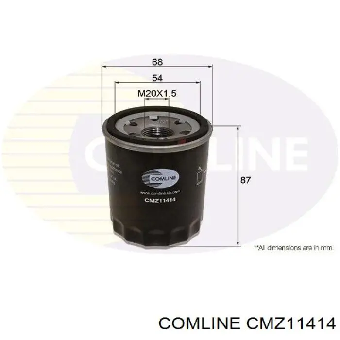 Масляний фільтр двигуна Comline CMZ11414 ціна, від 4.59 USD
