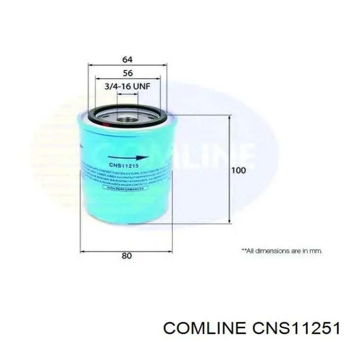 Купити CNS11251 Comline Фільтр очищення масла відцентровий