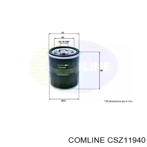 CSZ11940 Comline Фільтр масла