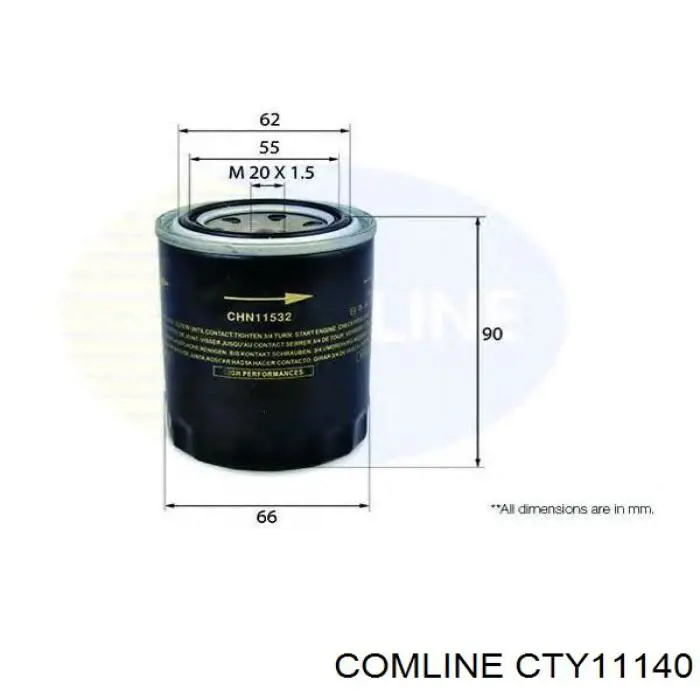 Купити CTY11140 Comline Фільтр очищення масла відцентровий