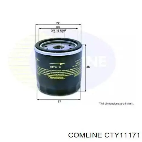 Купити CTY11171 Comline Фільтр очищення масла відцентровий