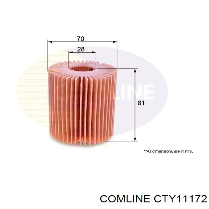 Фільтр масляний CTY11172 Comline