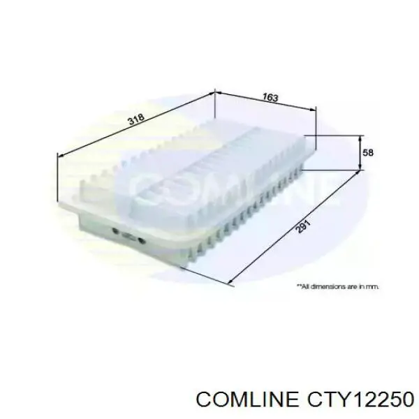 CTY12250 Comline фільтр повітряний