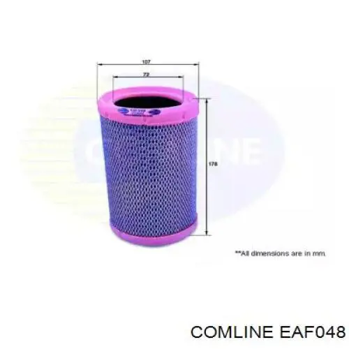 Фільтр повітряний EAF048 Comline