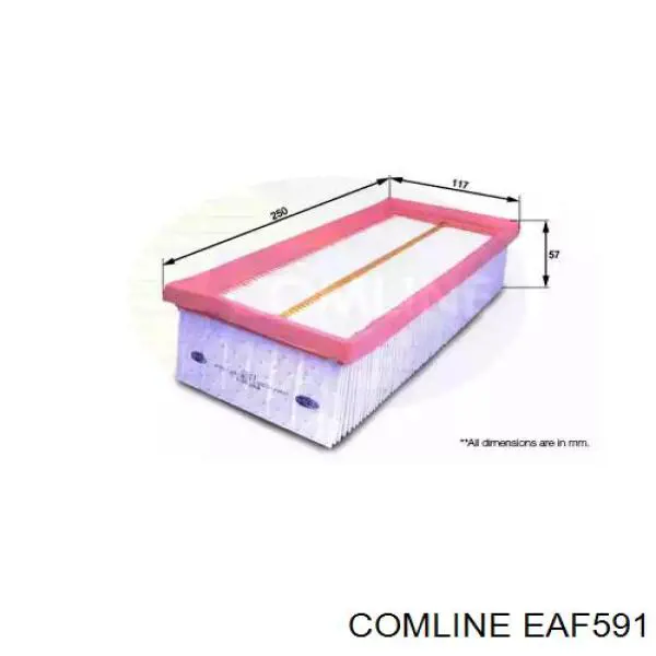 EAF591 Comline Повітряний фільтр двигуна