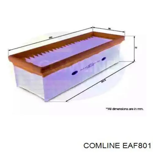EAF801 Comline Повітряний фільтр двигуна