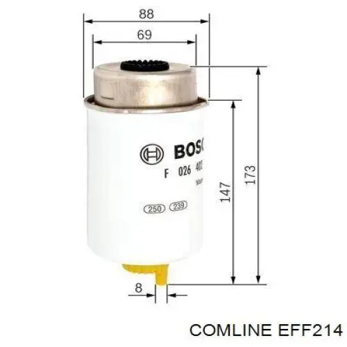 Купити EFF214 Comline Фільтр-відстійник палива грубої очистки