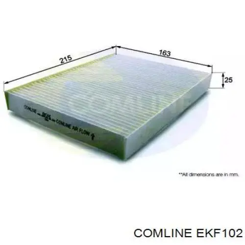 EKF102 Comline Внутрішньосалонний фільтр