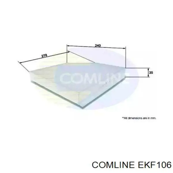EKF106 Comline Внутрішньосалонний фільтр