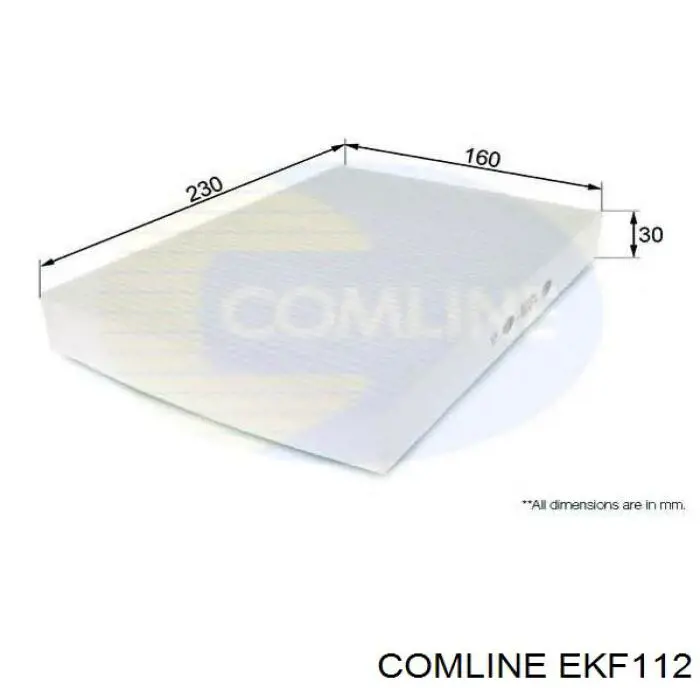 Купити EKF112 Comline Фільтр салону вугільний